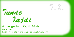 tunde kajdi business card