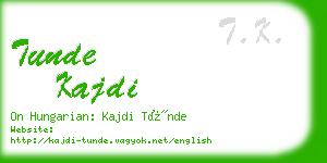 tunde kajdi business card